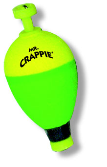 Mr Crappie Rattlin Pear 1" Yellow Green Floats Bait New 3 Pack